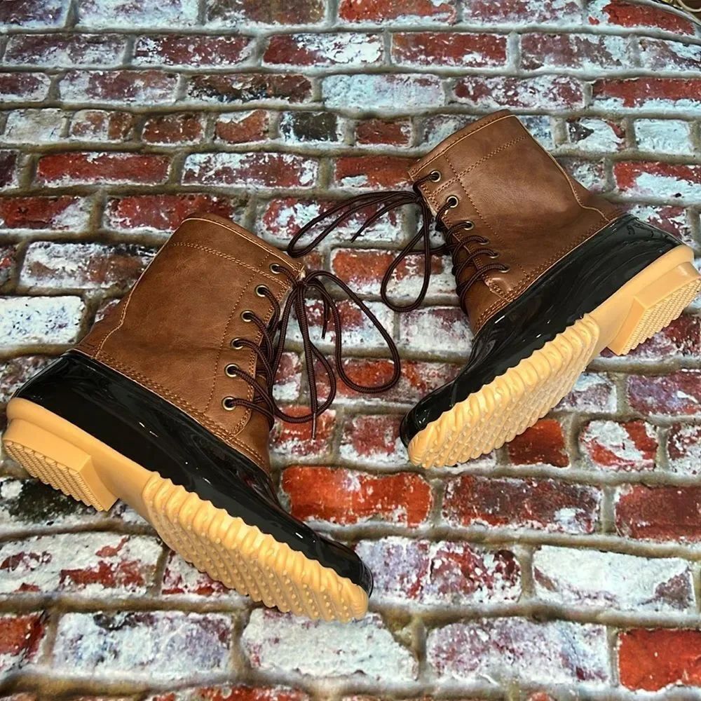 Sporto brand brown, black rubber outdoor boots